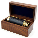 Leather Wrapped Spyglass with Case